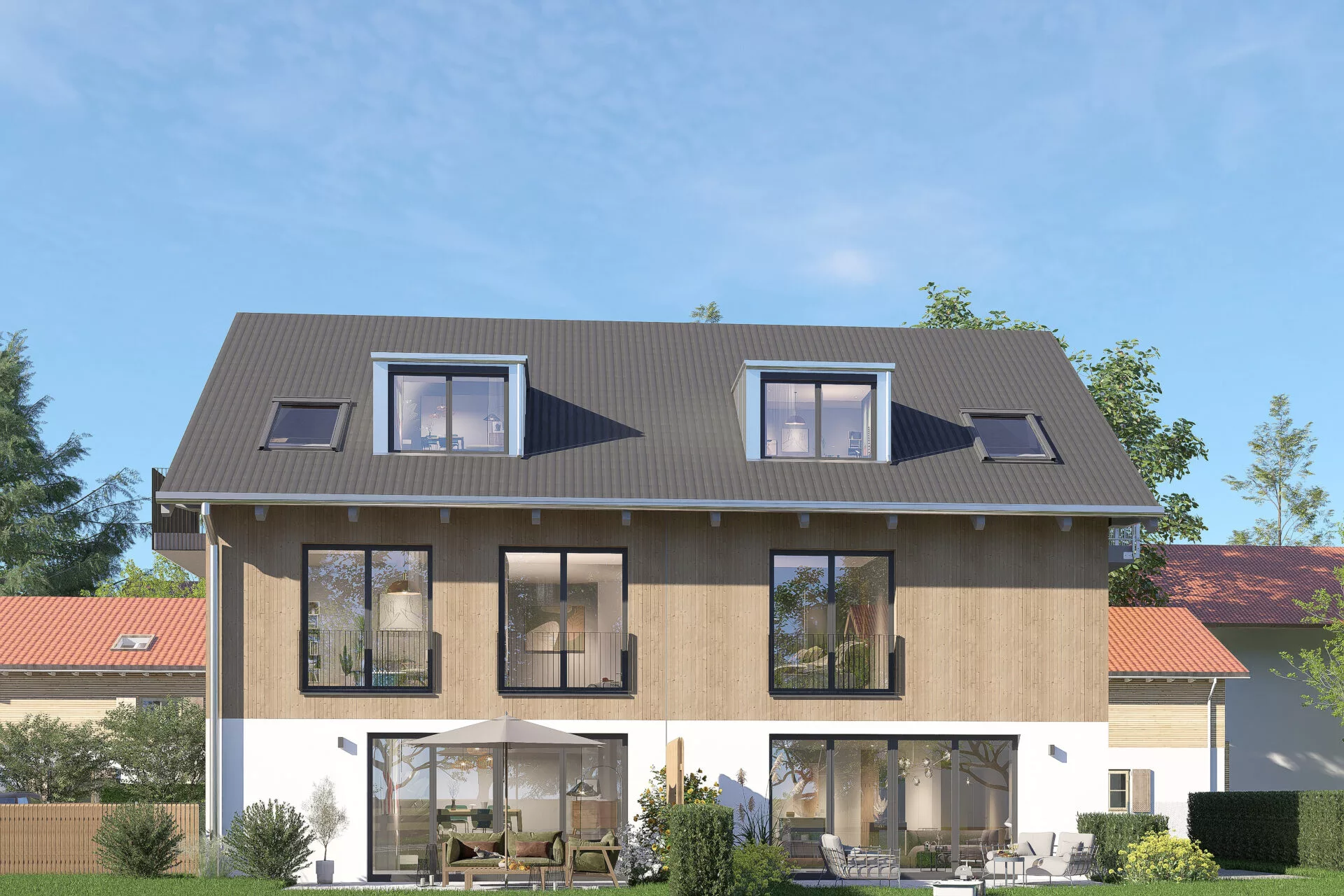 Außenansicht Bergblick Residenzen Benediktbeuern